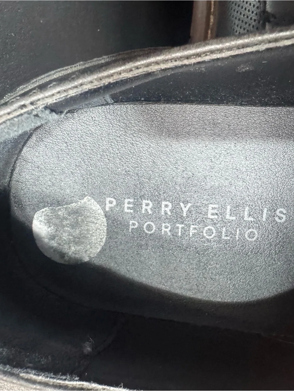 Perry Ellis Portfolio Grand Wide Black Men’s Dress Shoes Size 12